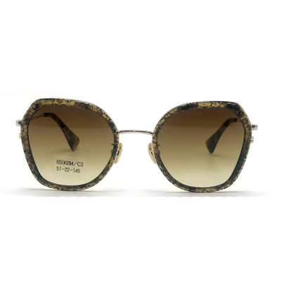 Bom preço BS002M Óculos de metal acetato com forma de olho poligonal on-line