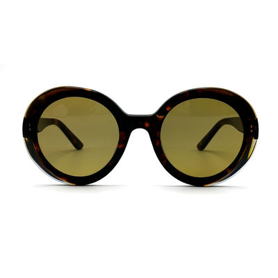 Bom preço AS101 Óculos de sol de acetato com proteção UV para mulheres redondos com lentes CR 39 online