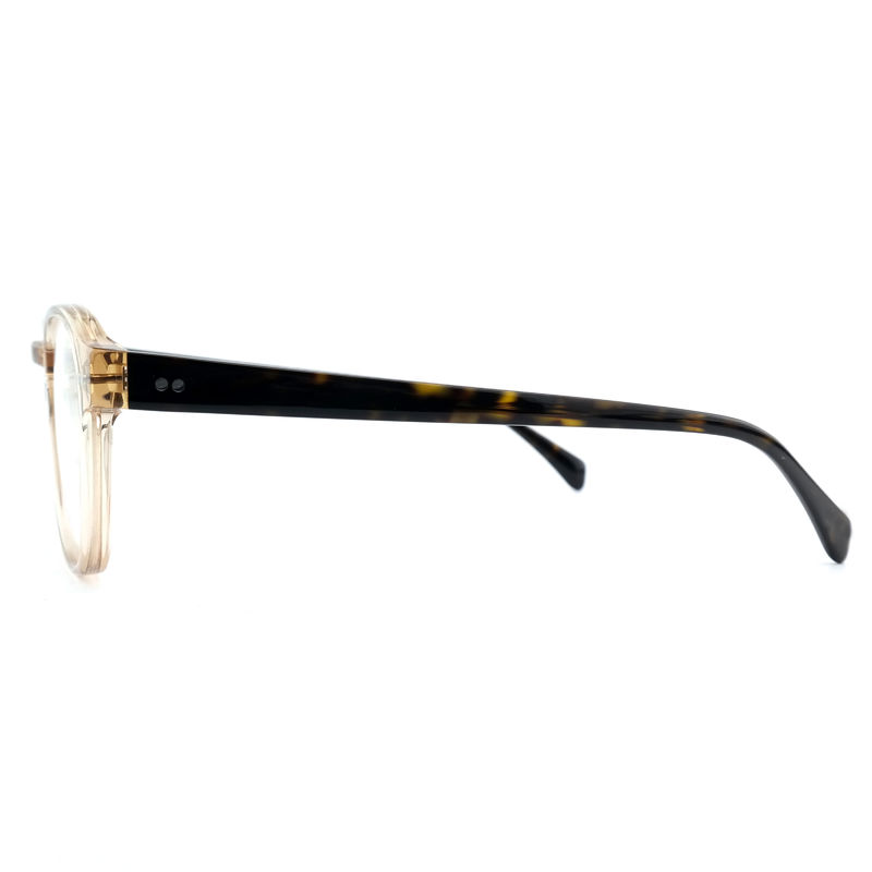 FP2616 Trendy Acetato Quadro Óptico Unisexo Full Rim Redondo Cor Personalizada