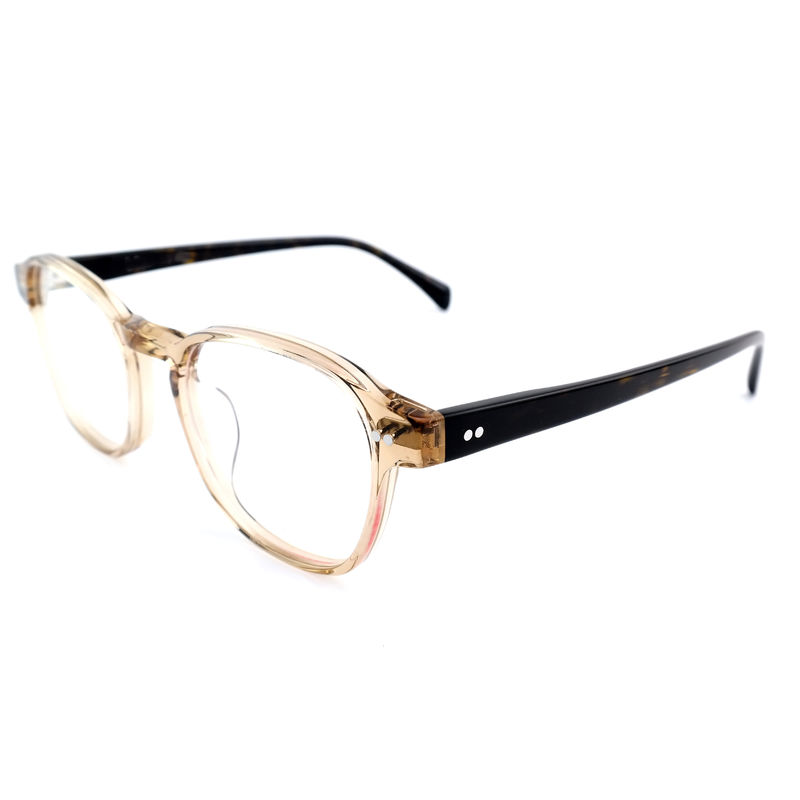 FP2616 Trendy Acetato Quadro Óptico Unisexo Full Rim Redondo Cor Personalizada