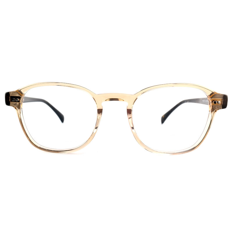 FP2616 Trendy Acetato Quadro Óptico Unisexo Full Rim Redondo Cor Personalizada
