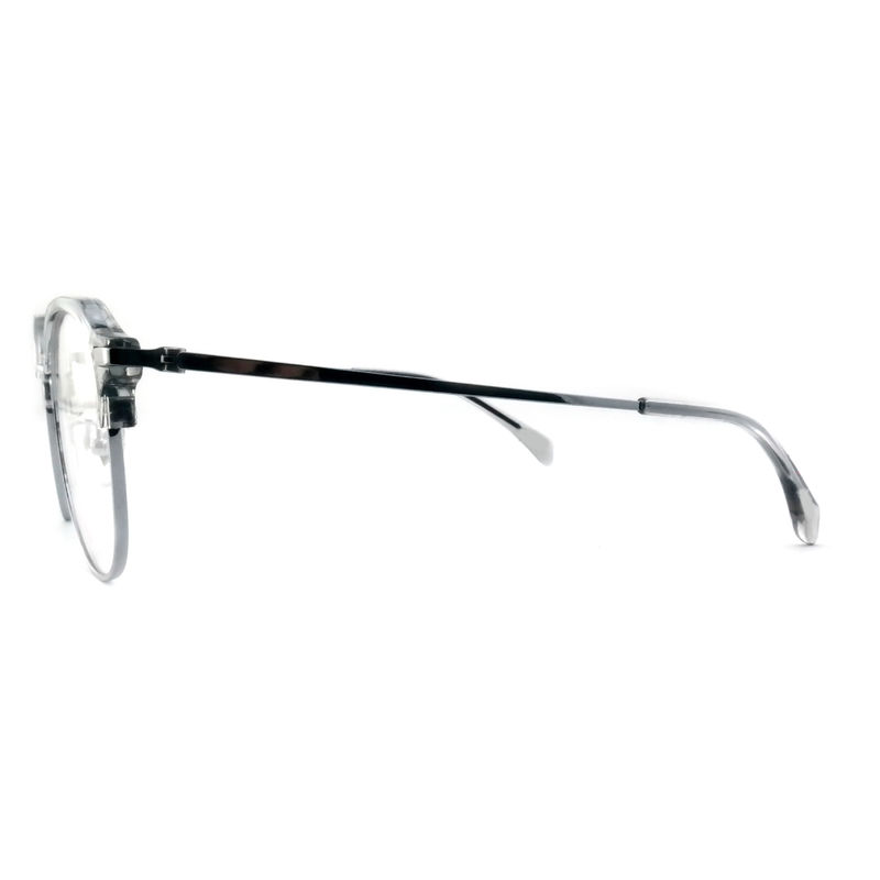 FP2713 Óculos de metal de acetato redondo de época Unisexo Óculos de sol leve