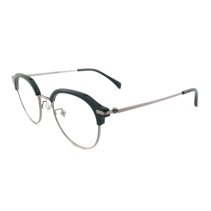 FP2713 Óculos de metal de acetato redondo de época Unisexo Óculos de sol leve