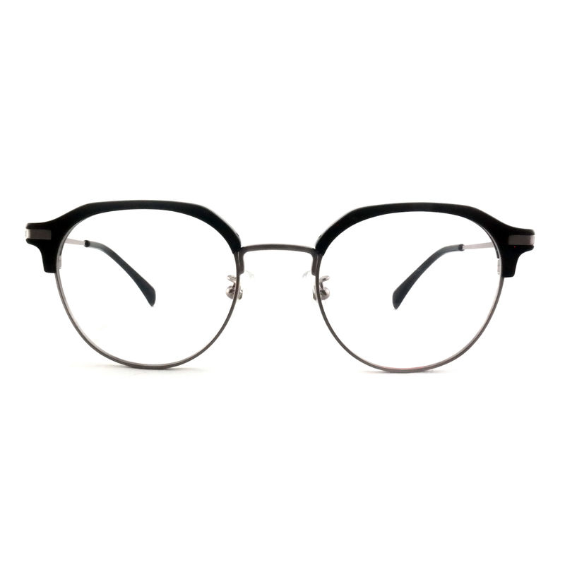 FP2713 Óculos de metal de acetato redondo de época Unisexo Óculos de sol leve