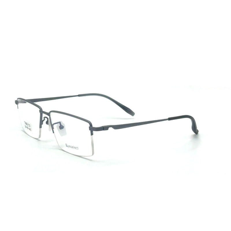 TD038 Quadro de Titânio semiacercas para Homens - Equilíbrio Perfeito de Estilo e Função