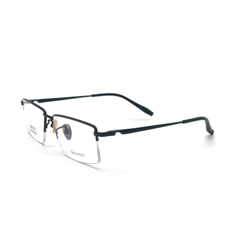 TD038 Quadro de Titânio semiacercas para Homens - Equilíbrio Perfeito de Estilo e Função