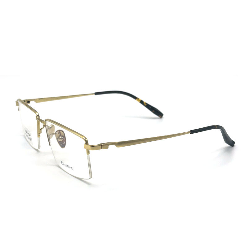 TD038 Quadro de Titânio semiacercas para Homens - Equilíbrio Perfeito de Estilo e Função