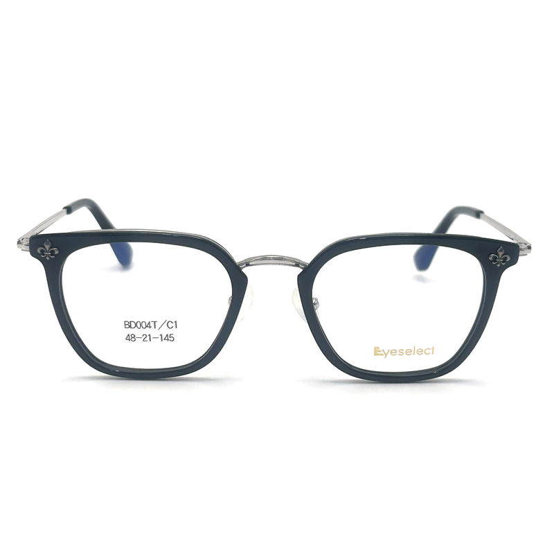 BD004T Estruturas metálicas de acetato de estilo vintage para homens - Óculos de moda