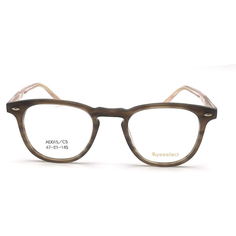 AD015 Quadro óptico de acetato redondo com características personalizadas para olhar para a moda