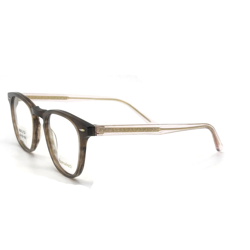 AD015 Quadro óptico de acetato redondo com características personalizadas para olhar para a moda