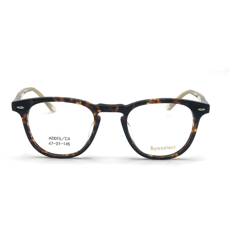AD015 Quadro óptico de acetato redondo com características personalizadas para olhar para a moda