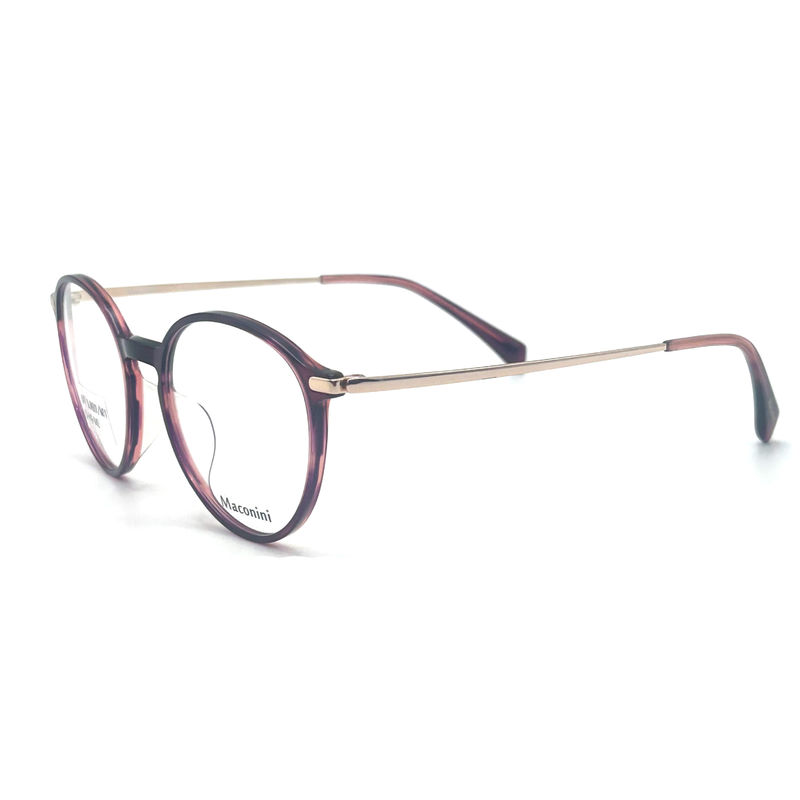 OPT SUN001 Acetato Quadro óptico com templos de alta elasticidade moda estilo redondo aparência elegante