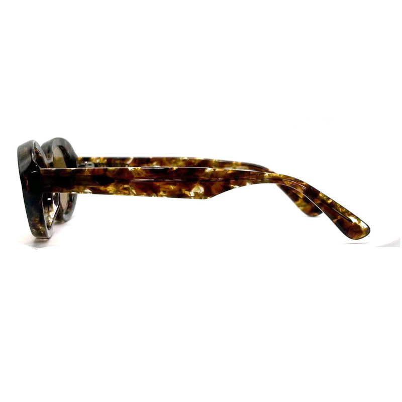 Óculos de sol de estrutura de acetato Moda Forma de olho oval e modelo de estilo de estrutura clássica AS075, Óculos de sol Fabrica OEM/ODM