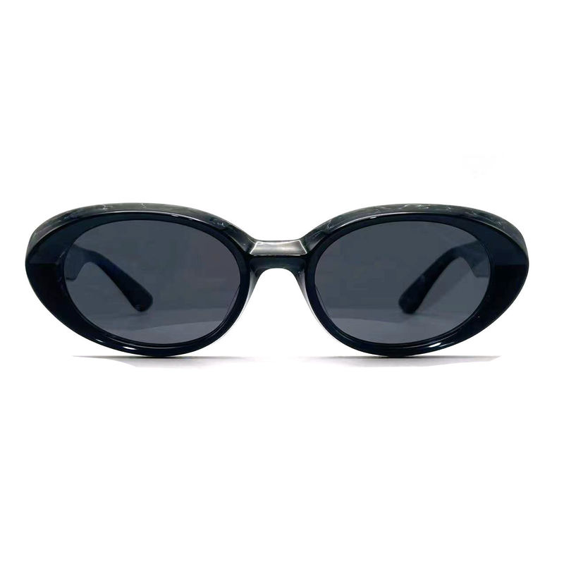 Óculos de sol de estrutura de acetato Moda Forma de olho oval e modelo de estilo de estrutura clássica AS075, Óculos de sol Fabrica OEM/ODM