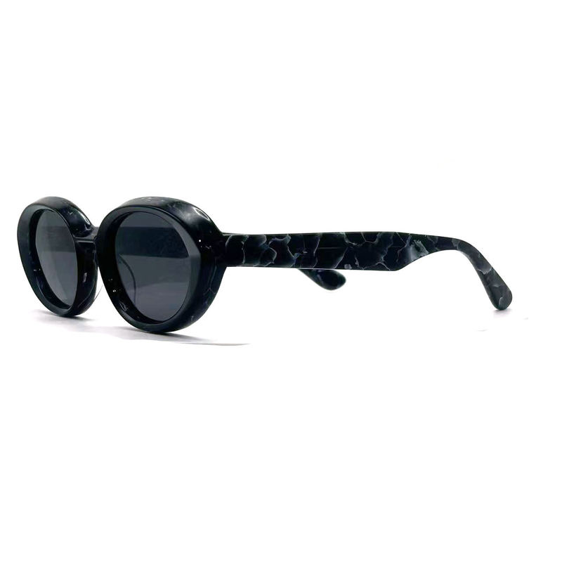 Óculos de sol de estrutura de acetato Moda Forma de olho oval e modelo de estilo de estrutura clássica AS075, Óculos de sol Fabrica OEM/ODM