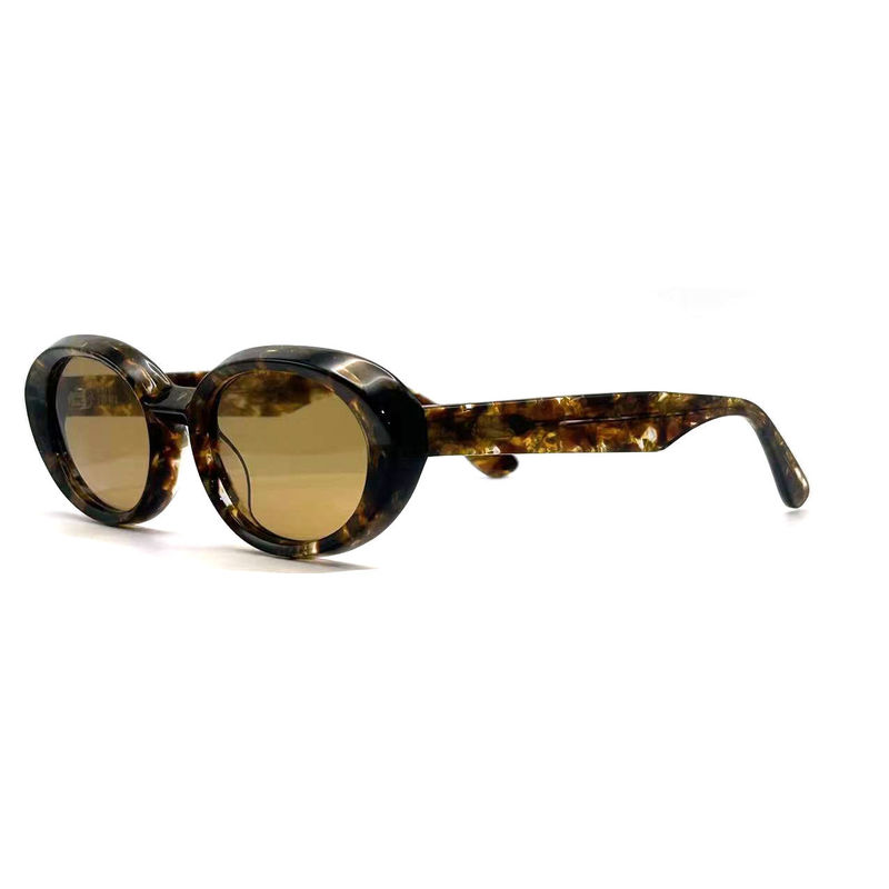Óculos de sol de estrutura de acetato Moda Forma de olho oval e modelo de estilo de estrutura clássica AS075, Óculos de sol Fabrica OEM/ODM