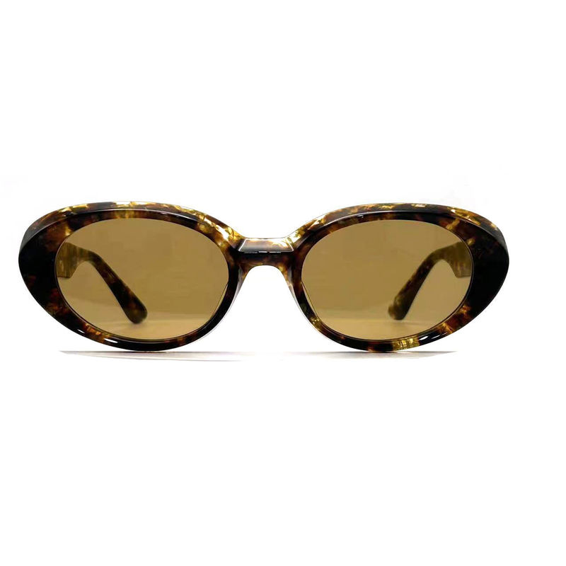 Óculos de sol de estrutura de acetato Moda Forma de olho oval e modelo de estilo de estrutura clássica AS075, Óculos de sol Fabrica OEM/ODM