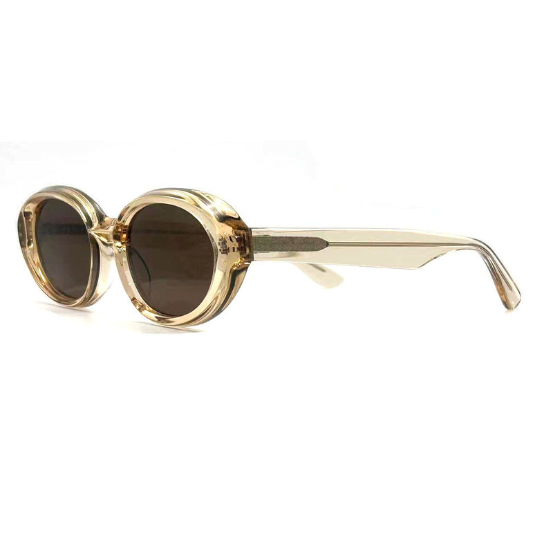 Óculos de sol de estrutura de acetato Moda Forma de olho oval e modelo de estilo de estrutura clássica AS075, Óculos de sol Fabrica OEM/ODM