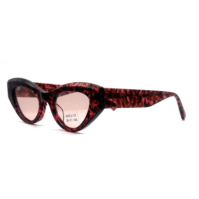 AS073 Óculos de sol de quadro de acetato para mulheres com material de lente CR 39 e estilo elegante