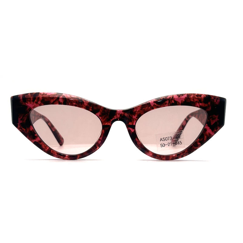 AS073 Óculos de sol de quadro de acetato para mulheres com material de lente CR 39 e estilo elegante