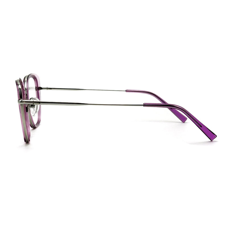 BD138M Óculos de metal de acetato de estilo vintage quadrado personalizado para mulheres