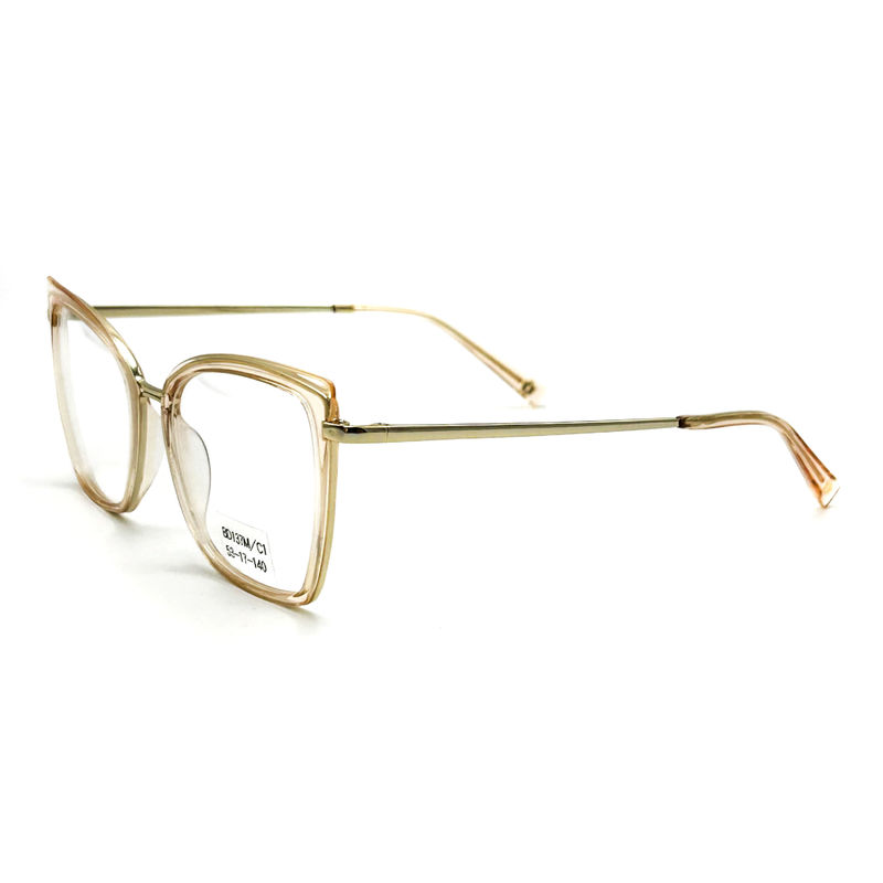 BD137M Vintage Square Mulheres Óculos de Acetato de Metal cor personalizada