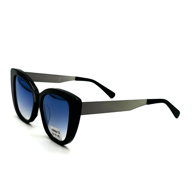 AS091M Óculos de sol clássicos femininos de quadro de acetato com lente CR 39 100% de proteção UV 145mm comprimento do templo
