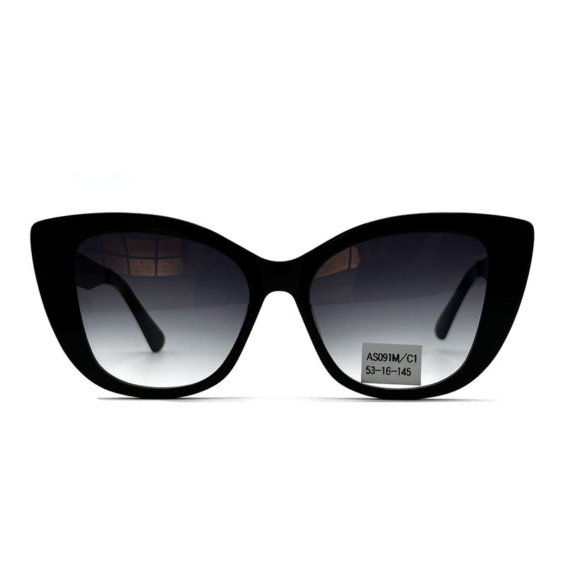 AS091M Óculos de sol clássicos femininos de quadro de acetato com lente CR 39 100% de proteção UV 145mm comprimento do templo