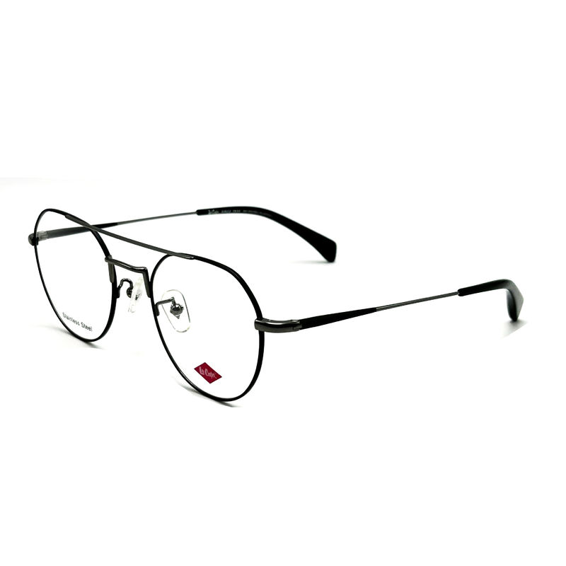 FM3221 Quadros ópticos redondos unisex de aço inoxidável com tamanho de quadro 50-20-142