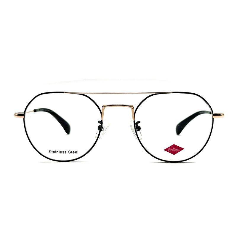 FM3221 Quadros ópticos redondos unisex de aço inoxidável com tamanho de quadro 50-20-142