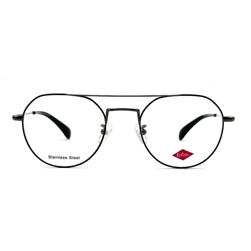 FM3221 Quadros ópticos redondos unisex de aço inoxidável com tamanho de quadro 50-20-142