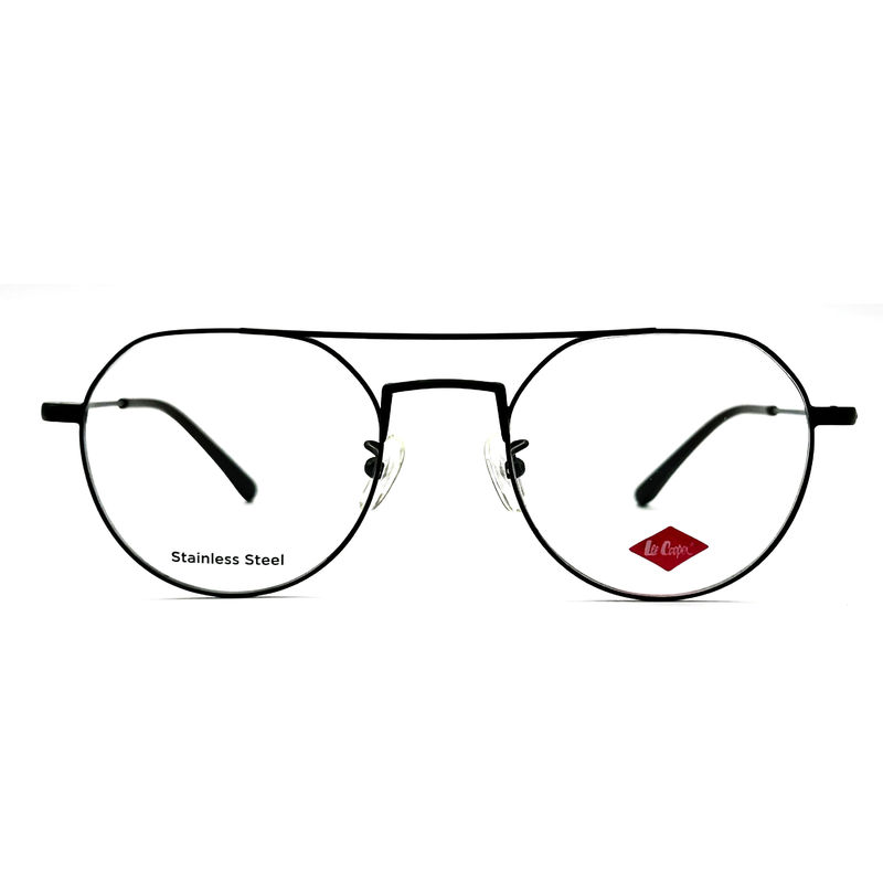 FM3221 Quadros ópticos redondos unisex de aço inoxidável com tamanho de quadro 50-20-142
