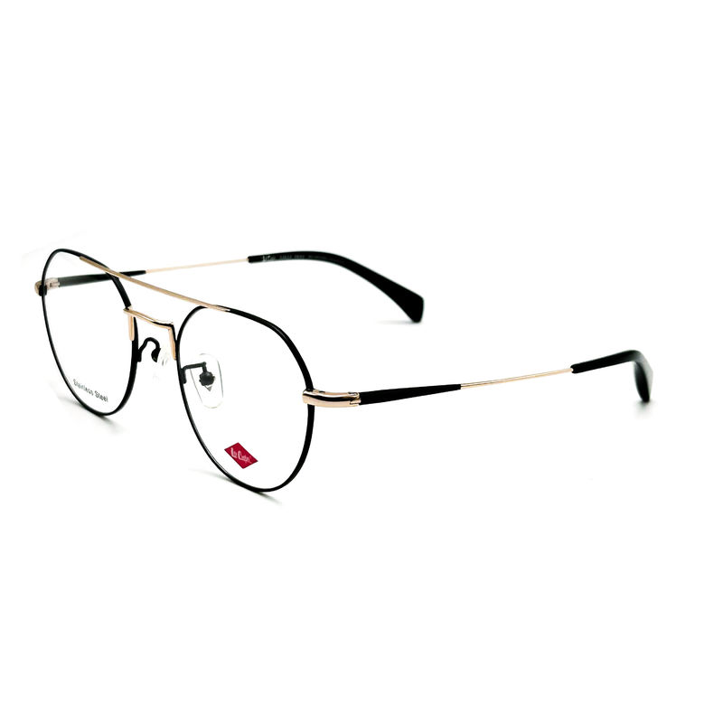 FM3221 Quadros ópticos redondos unisex de aço inoxidável com tamanho de quadro 50-20-142