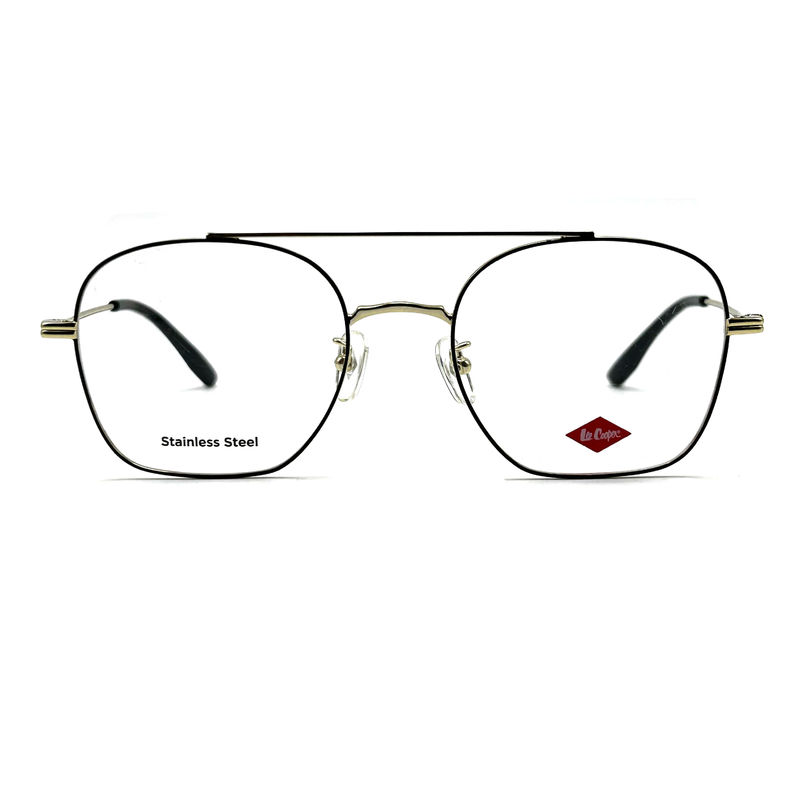 FM7112 Quadrado Unisex Quadro Óptico de Metal de Aço Inoxidável Tamanho 53-20-145