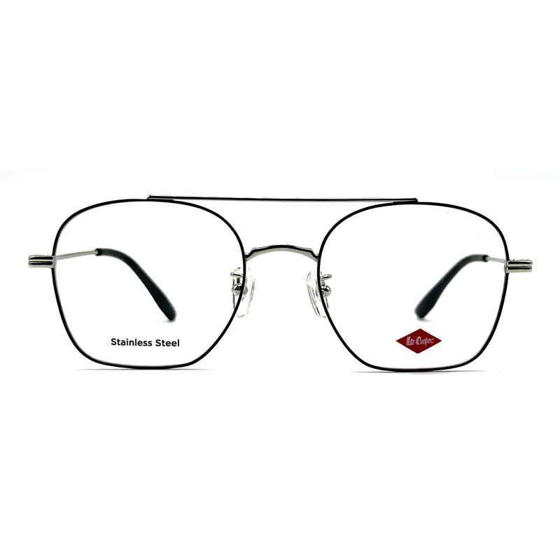 FM7112 Quadrado Unisex Quadro Óptico de Metal de Aço Inoxidável Tamanho 53-20-145