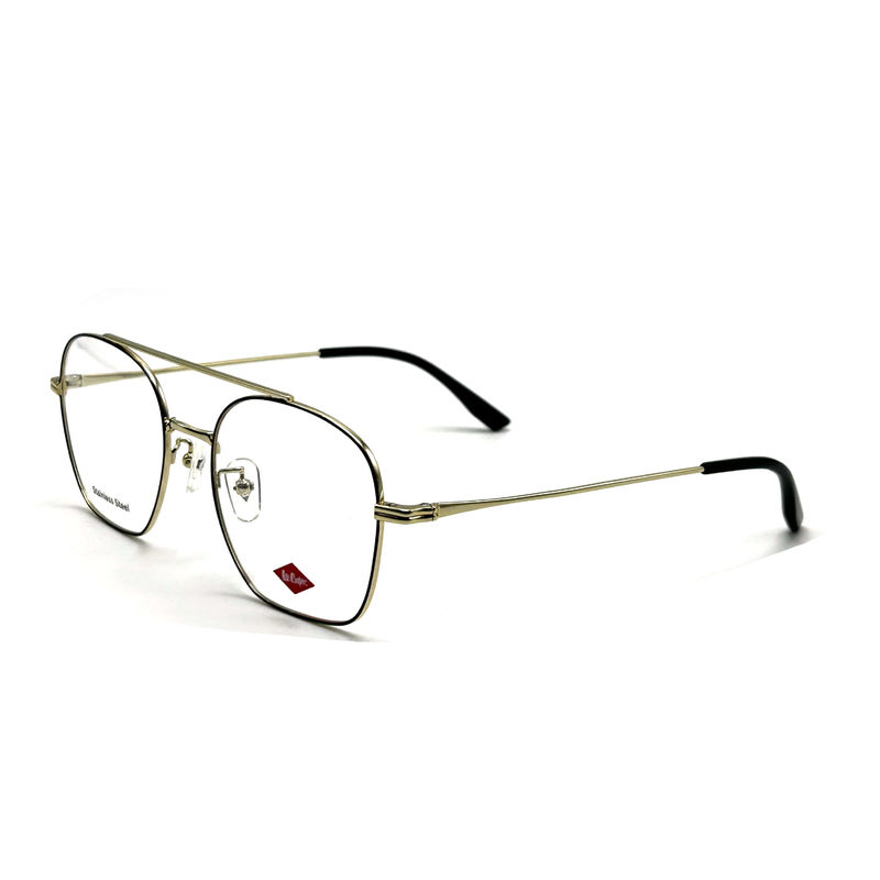 FM7112 Quadrado Unisex Quadro Óptico de Metal de Aço Inoxidável Tamanho 53-20-145