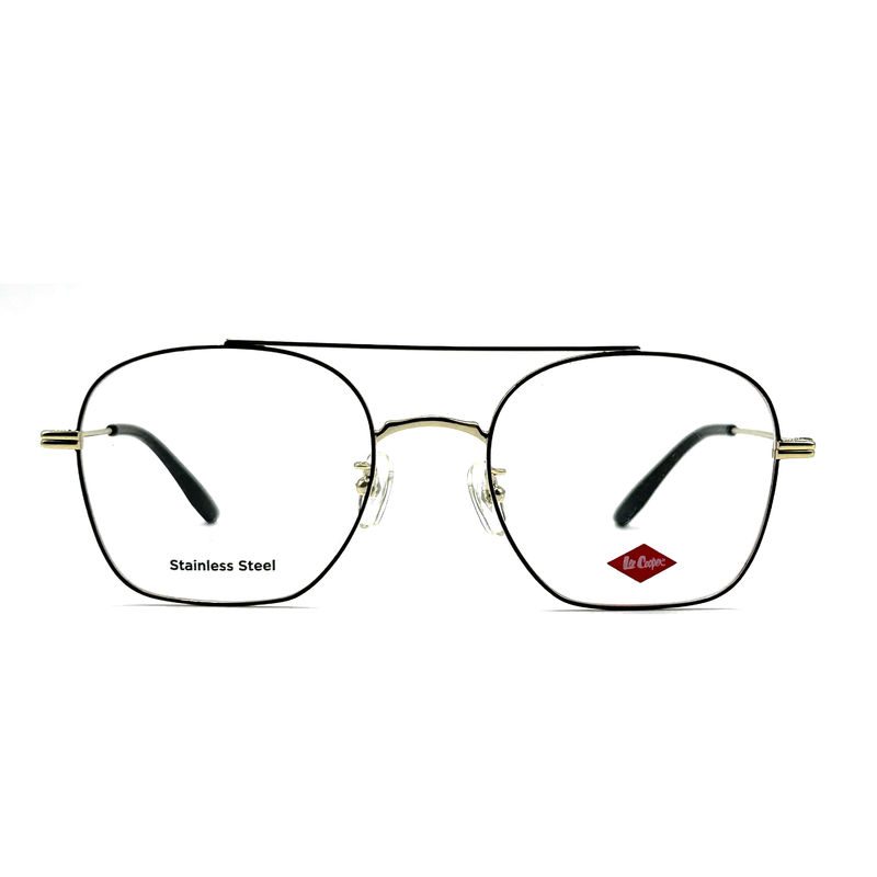 FM7112 Quadrado Unisex Quadro Óptico de Metal de Aço Inoxidável Tamanho 53-20-145