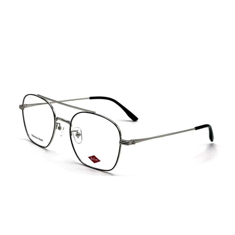 FM7112 Quadrado Unisex Quadro Óptico de Metal de Aço Inoxidável Tamanho 53-20-145