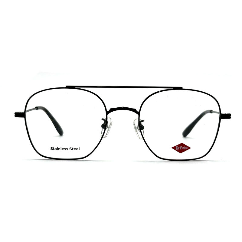 FM7112 Quadrado Unisex Quadro Óptico de Metal de Aço Inoxidável Tamanho 53-20-145