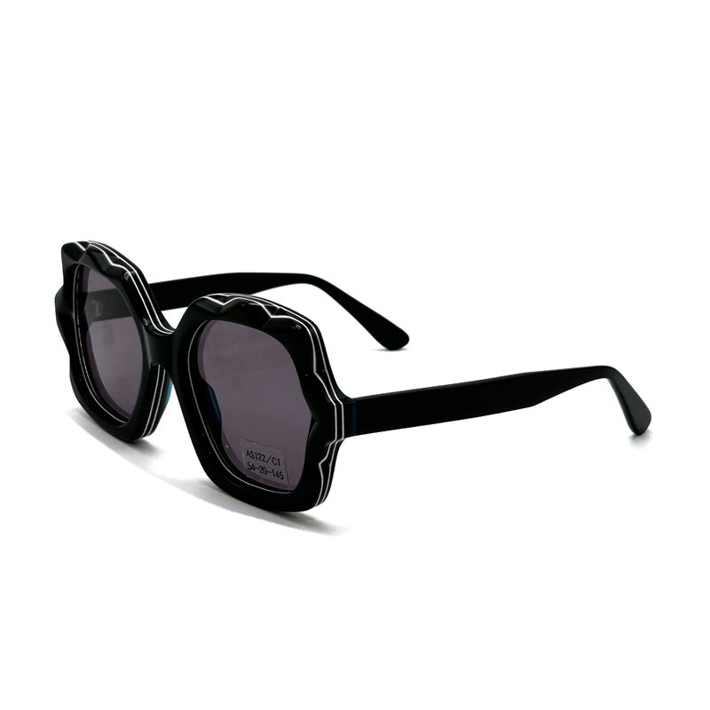 Óculos de sol de quadro de acetato com estilo moderno ◄ modelo AS122 - CR 39 100% Proteção UV, fábrica ODM/OEM
