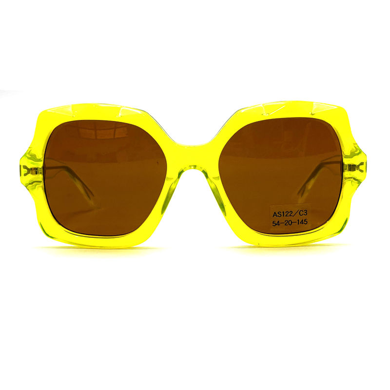 Óculos de sol de quadro de acetato com estilo moderno ◄ modelo AS122 - CR 39 100% Proteção UV, fábrica ODM/OEM