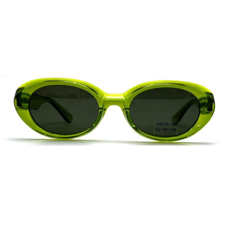Óculos de sol de estrutura de acetato Moda Forma de olho oval e modelo de estilo de estrutura clássica AS075, Óculos de sol Fabrica OEM/ODM