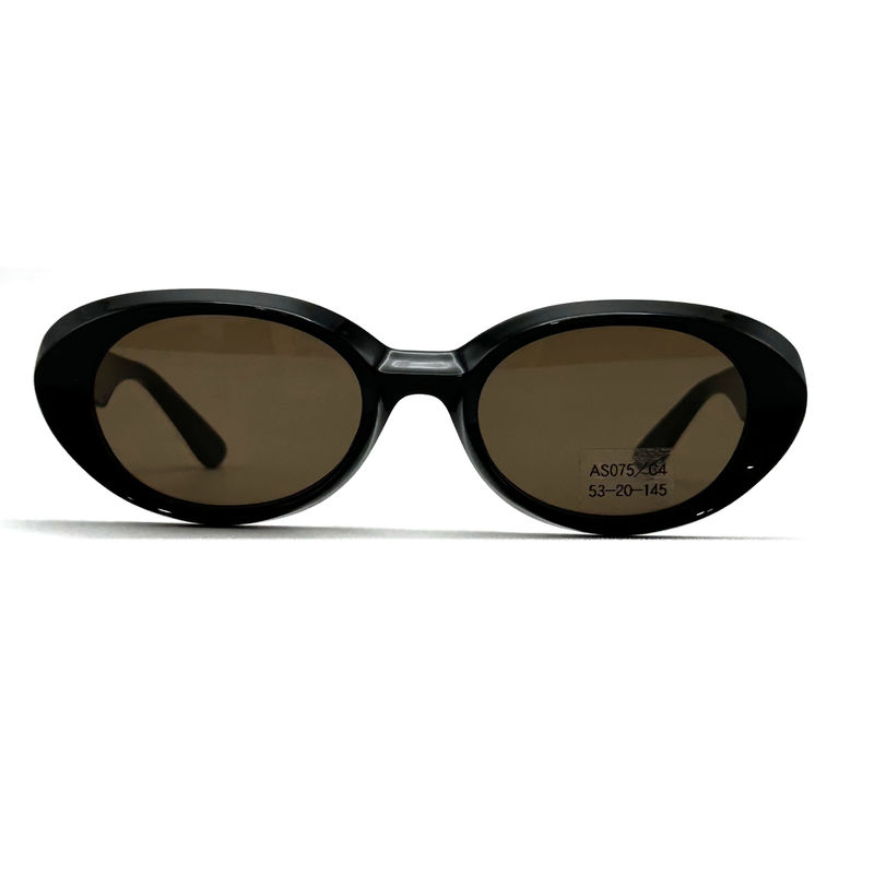 Óculos de sol de estrutura de acetato Moda Forma de olho oval e modelo de estilo de estrutura clássica AS075, Óculos de sol Fabrica OEM/ODM