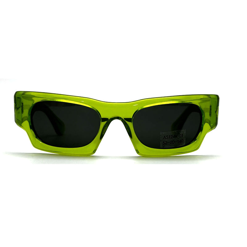 Óculos de sol unisex de estrutura de acetato clássico com proteção UV e CR 39 Modelo de lente AS124, Óculos de sol personalizados Fábrica C